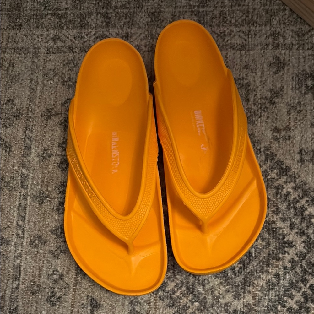 Birkenstock‎ Bright Orange Slide Sandals